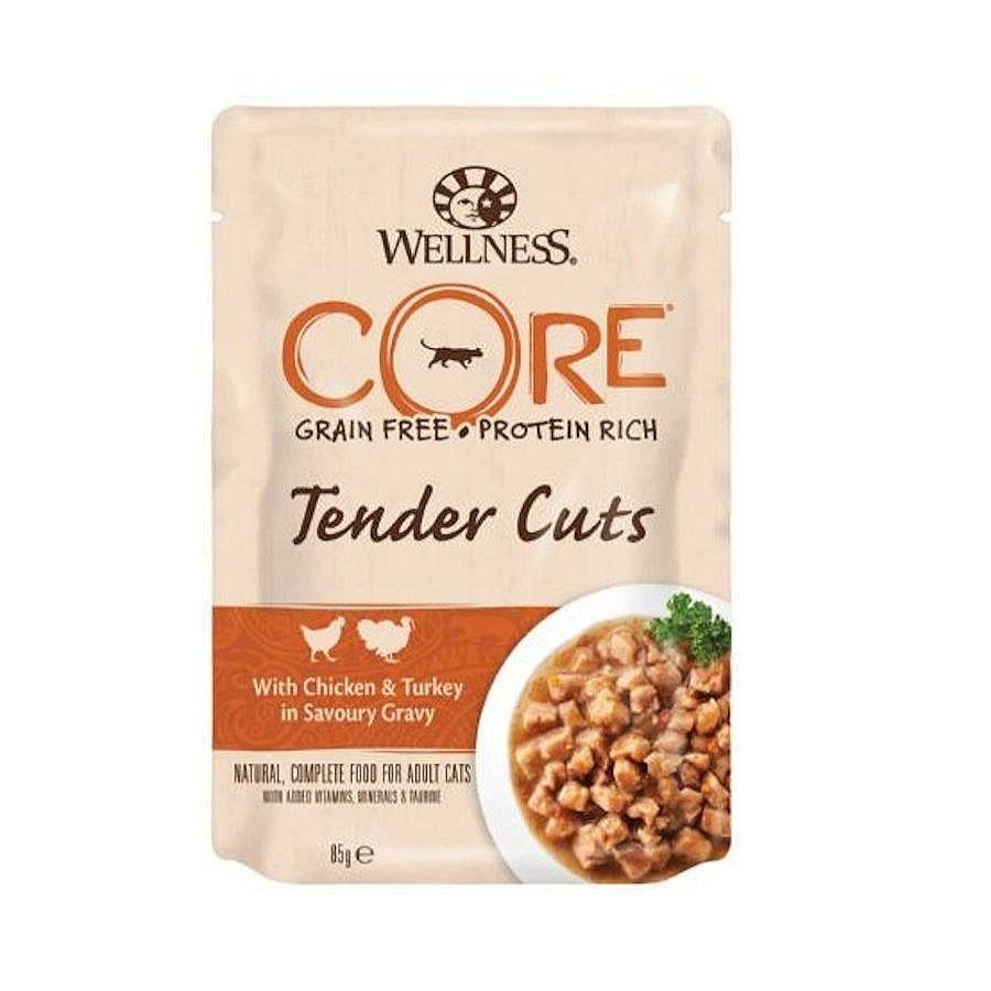 Gatos Wellness Core Comida H Meda | Wellness Core Tender Cuts Pollo Y Pavo Sobre En Salsa Para Gatos