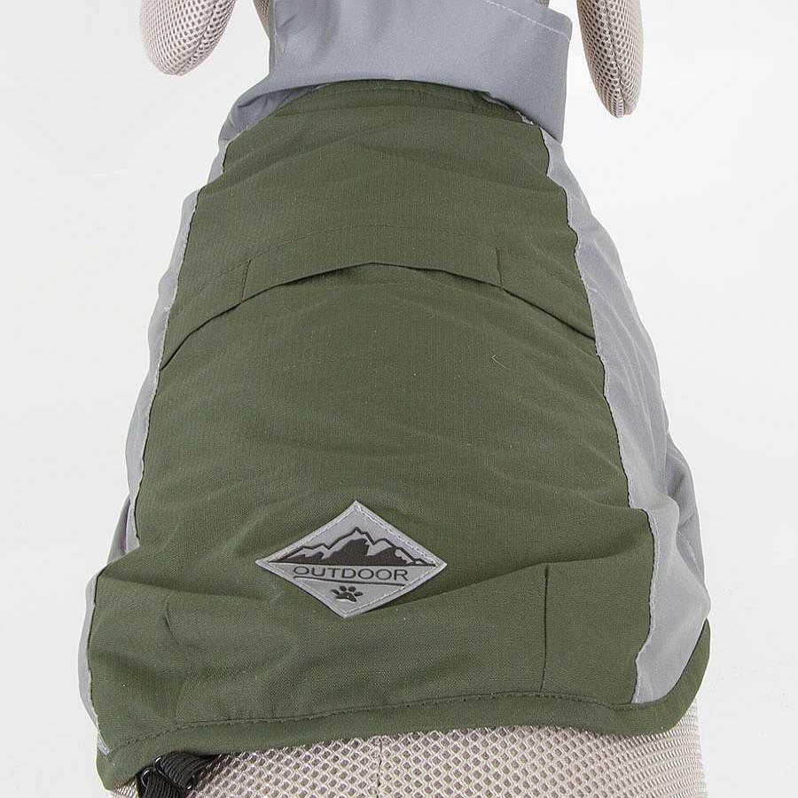 Perros Outech Ropa | Outech Dakar Impermeable Verde Para Perros