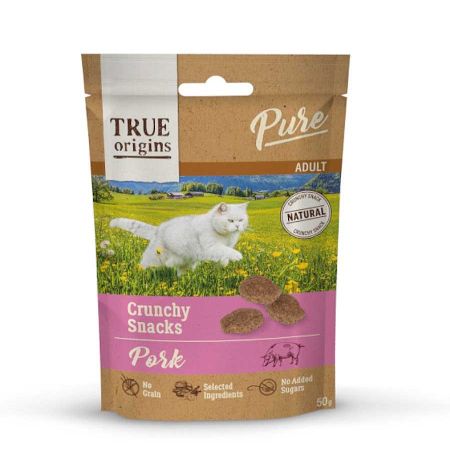 Gatos True Origins Snacks | True Origins Pure Bocaditos Adult Crunchy De Cerdo Para Gatos