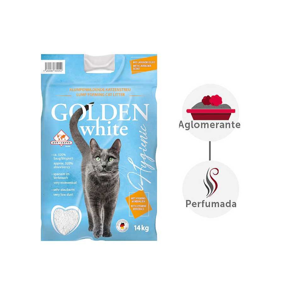 Gatos Golden Grey | Golden White Arena Aglomerante Lavanda Para Gatos