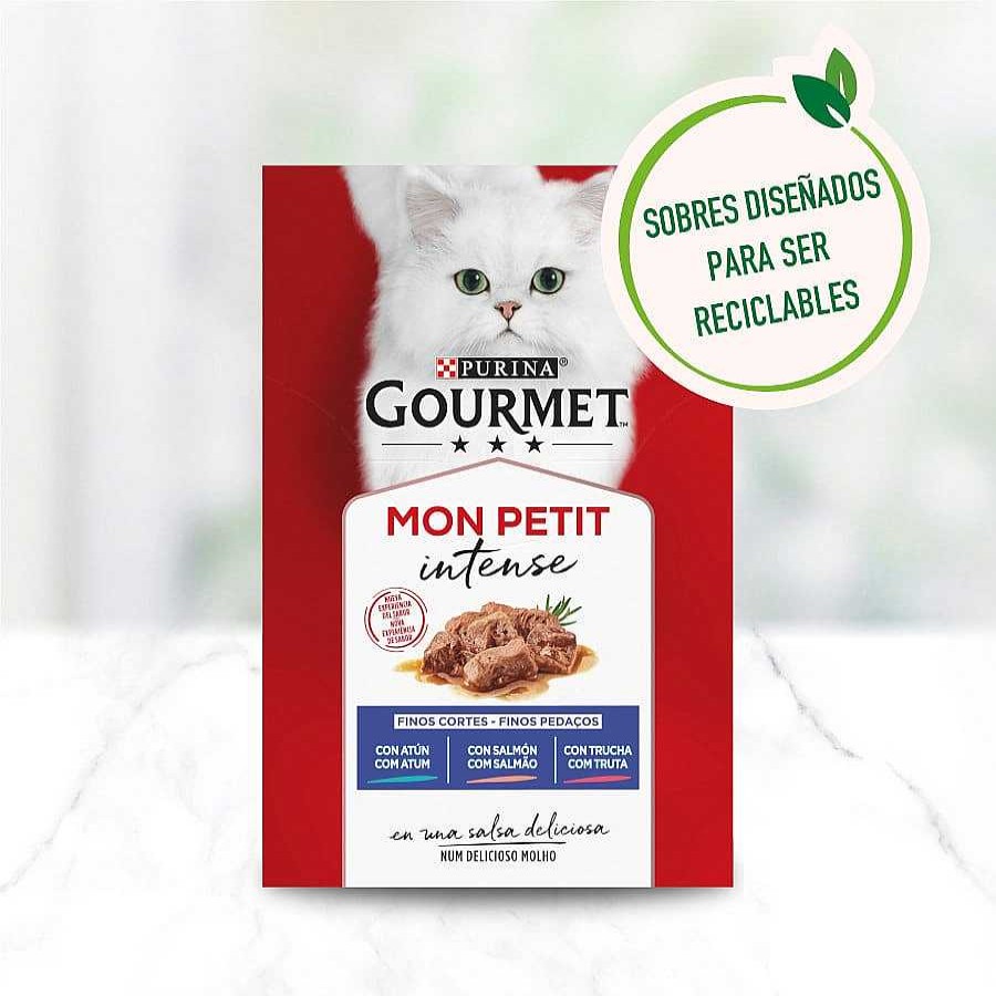 Gatos Gourmet Comida H Meda | Gourmet Mon Petit Selecci N Carnes En Salsa Sobre Para Gatos