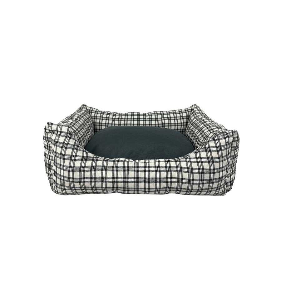 Perros Dogzzz Camas | Dogzzz Basic Tartan Cama Azul A Cuadros Para Perros