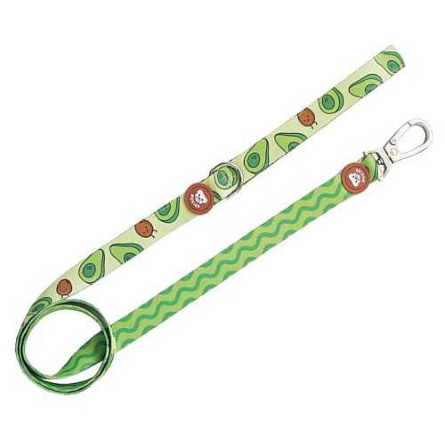 Perros Dukier Arneses, Collares Y Correas | Dukier Avocado Correa Estampado Aguacates Para Perros