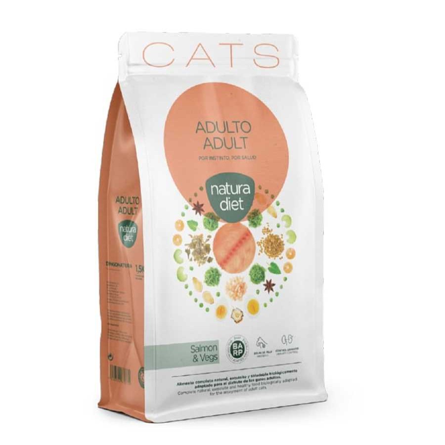 Gatos Natura Diet Pienso Seco | Natura Diet Adult Salm N Y Vegetales Pienso Para Gatos