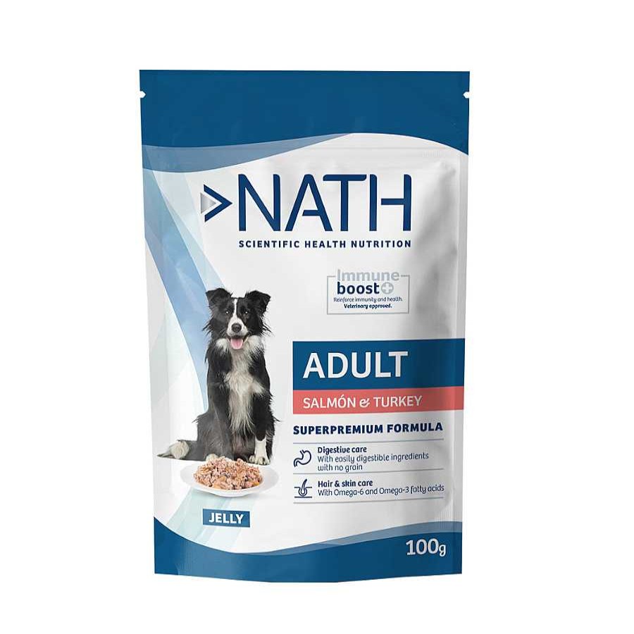 Perros Nath Comida H Meda | Nath Adult Salm N Y Pavo En Gelatina Sobre Para Perros