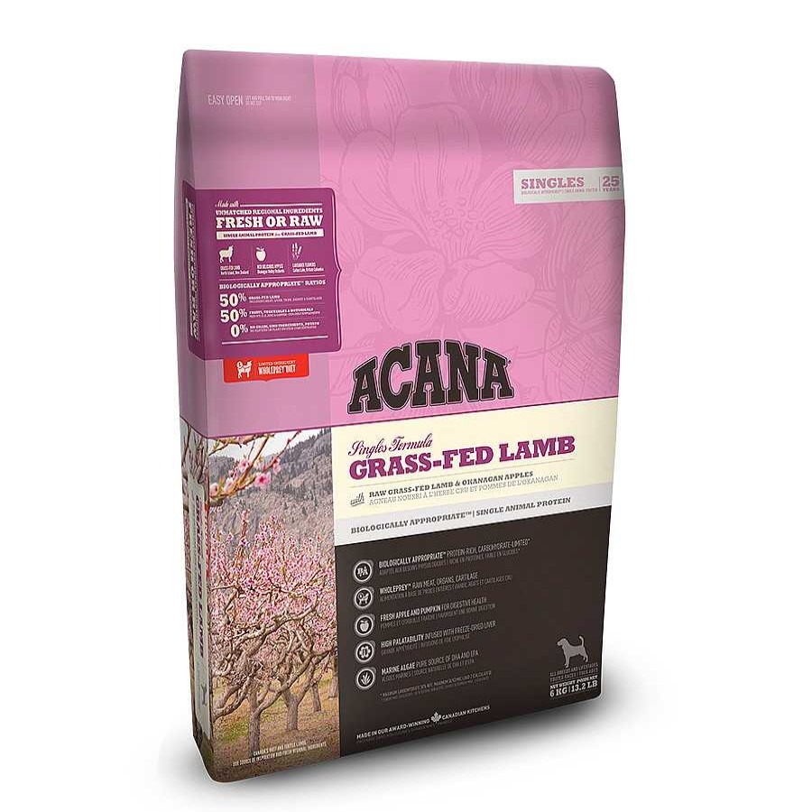 Perros Acana Pienso Seco | Acana Adult All Breeds Grass-Fed Cordero Y Manzana Pienso Para Perros