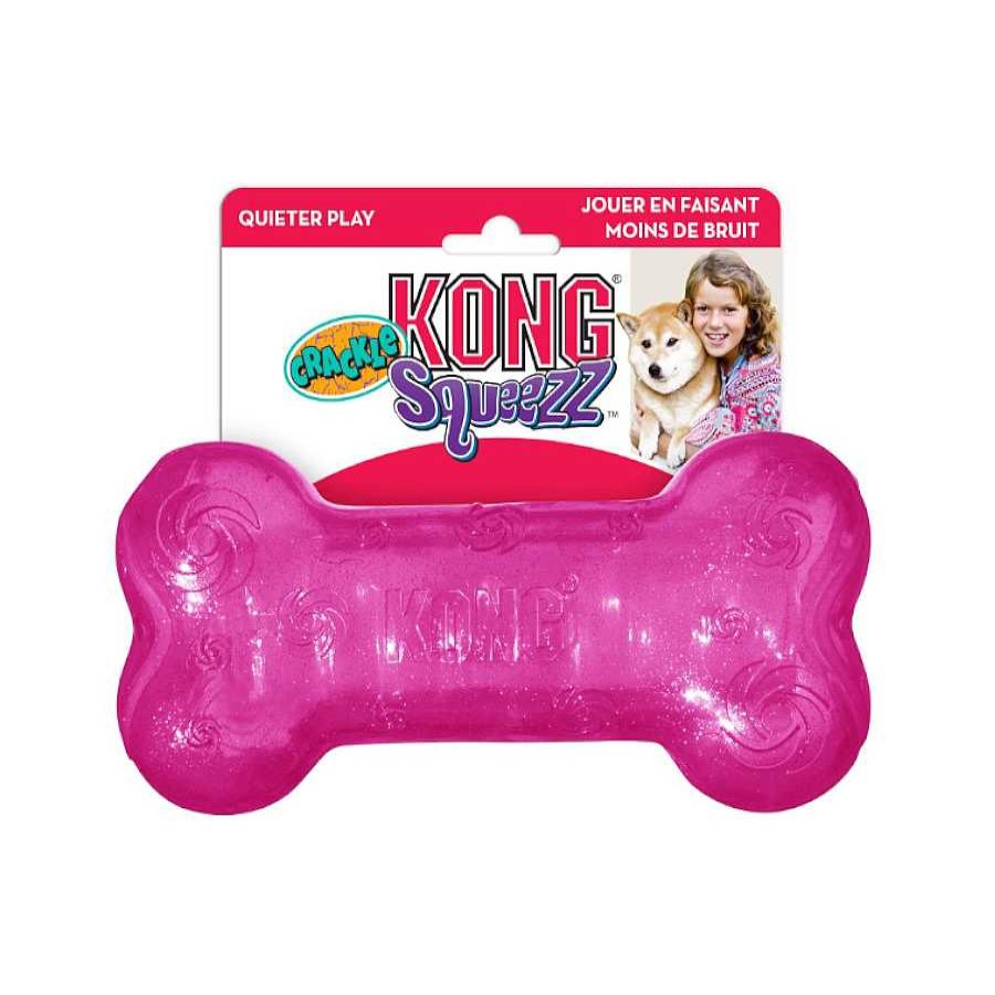 Accesorios Kong | Kong Squeezz Crackle Hueso Para Perros