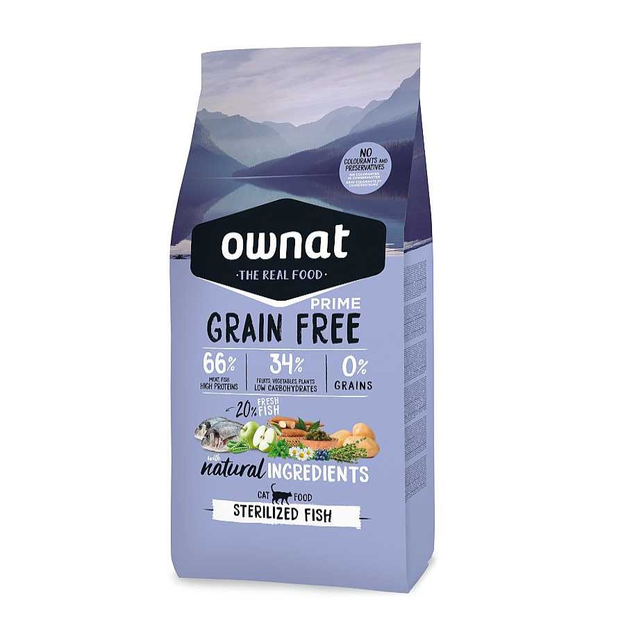 Gatos Ownat Pienso Seco | Ownat Prime Grain Free Esterilizado Pescado Pienso Para Gatos