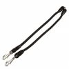 Perros TK-Pet Arneses, Collares Y Correas | Tk-Pet Correa Doble Negra Para Perros