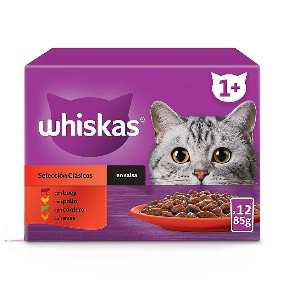 Gatos Whiskas Comida H Meda | Whiskas Selecci N Cl Sicos Sobre En Salsa Para Gatos - Multipack