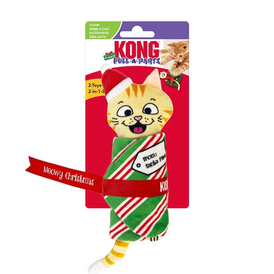 Gatos Kong Juguetes | Kong Holiday Pull-A-Part Present Juguete Para Gatos