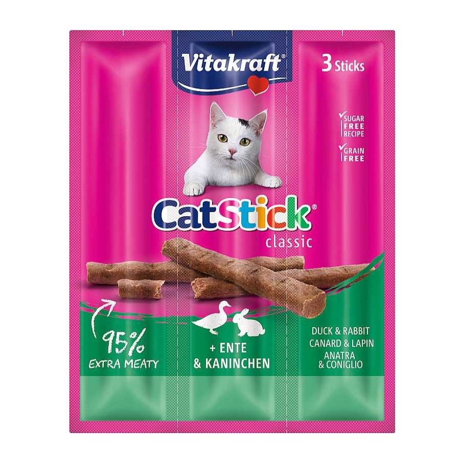 Gatos Vitakraft Snacks | Vitakraft Cat Stick Mini De Pato Y Conejo