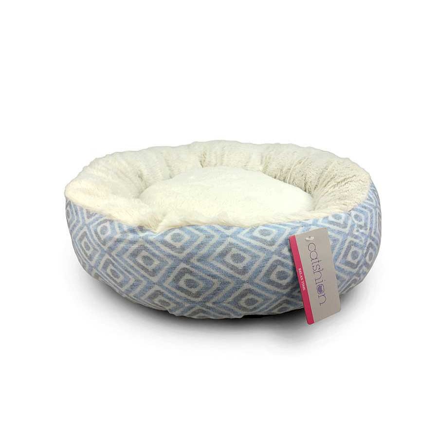 Gatos Catshion Camas | Catshion Geometric Azul Cama Para Gatos