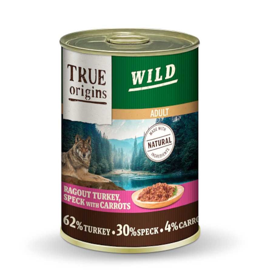 Perros True Origins Comida H Meda | True Origins Wild Adult Dados De Pavo Con Speck Y Zanahorias Lata Para Perros