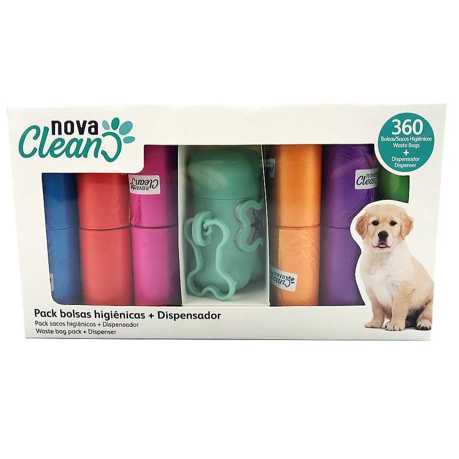 Perros Nova Clean Arneses, Collares Y Correas | Nova Clean Porta Bolsas + 360 Bolsas Higi Nicas Para Heces De Perros