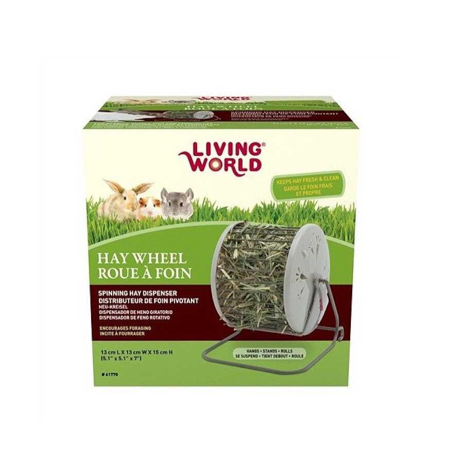 Conejos Y Roedores Living World Juguetes | Living World Rueda Dispensadora De Heno Para Roedores