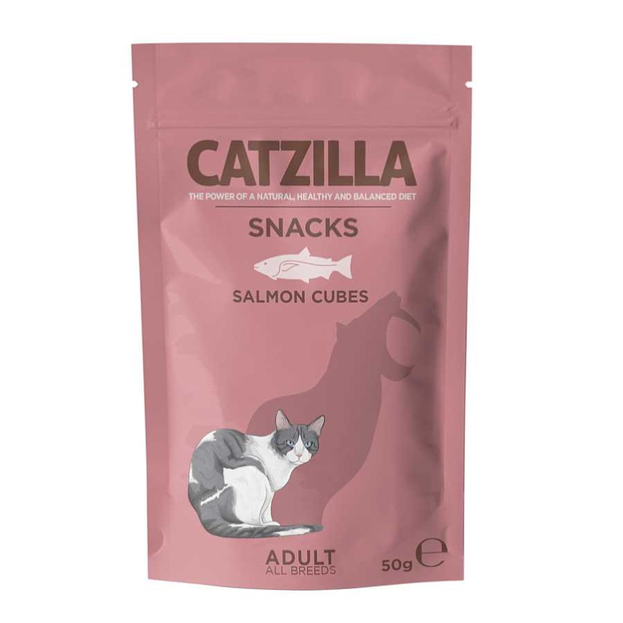 Gatos Catzilla Snacks | Catzilla Dados Piccolinis De Salm N Para Gatos