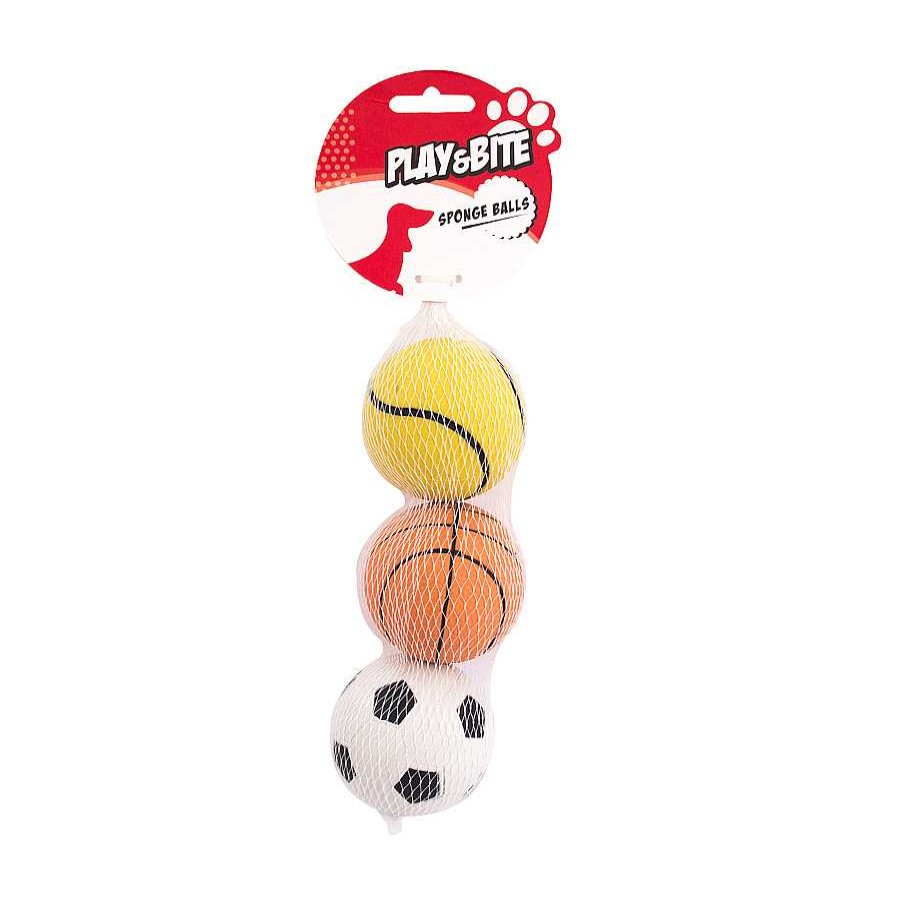 Perros Play & Bite Juguetes | Play&Bite Sport Pelotas De Goma Para Perros