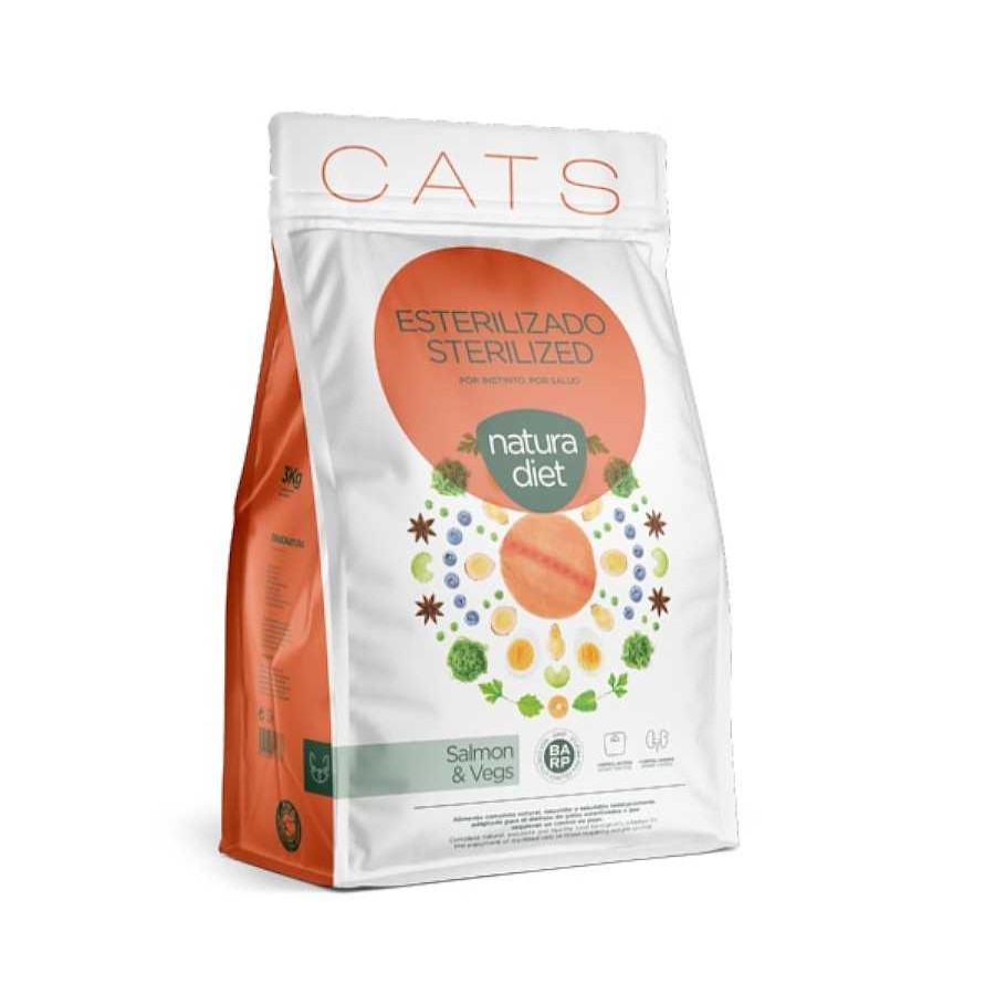 Gatos Natura Diet Pienso Seco | Natura Diet Sterilized Salm N Y Vegetales Pienso Para Gatos