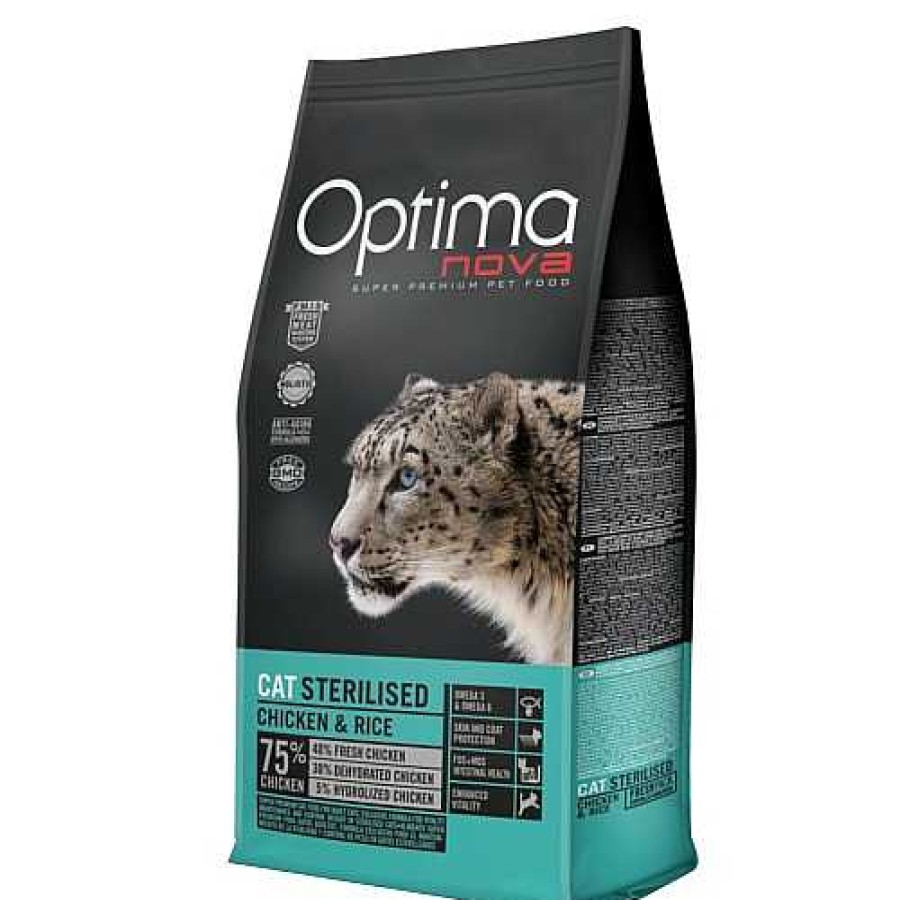 Gatos Optimanova Pienso Seco | Optima Nova Sterilised Pollo Y Arroz Pienso Para Gatos