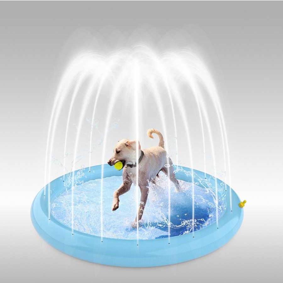 Perros Summer Vibes Juguetes | Summer Vibes Doggy Splash Piscina Con Chorros Para Perros