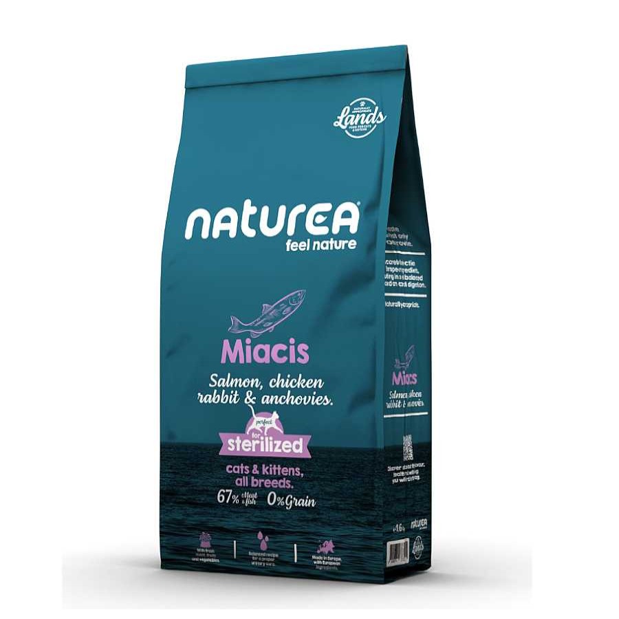 Gatos Naturea Pienso Seco | Naturea Lands Miacis Salm N Con Pollo, Conejo Y Anchoas Pienso Para Gatos