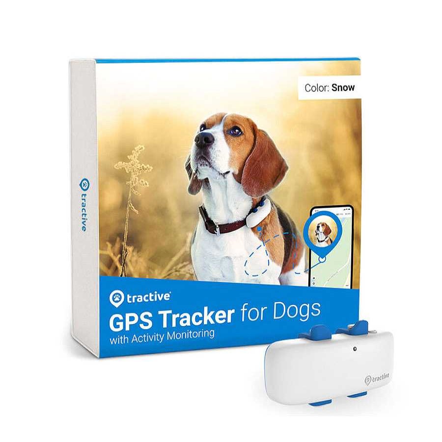 Perros Tractive Arneses, Collares Y Correas | Tractive Localizador Gps Color Blanco Para Perros