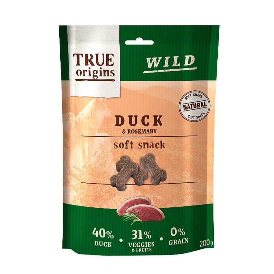 Perros True Origins Snacks Y Chuches | True Origins Wild Huesitos Pato Y Romero Para Perros