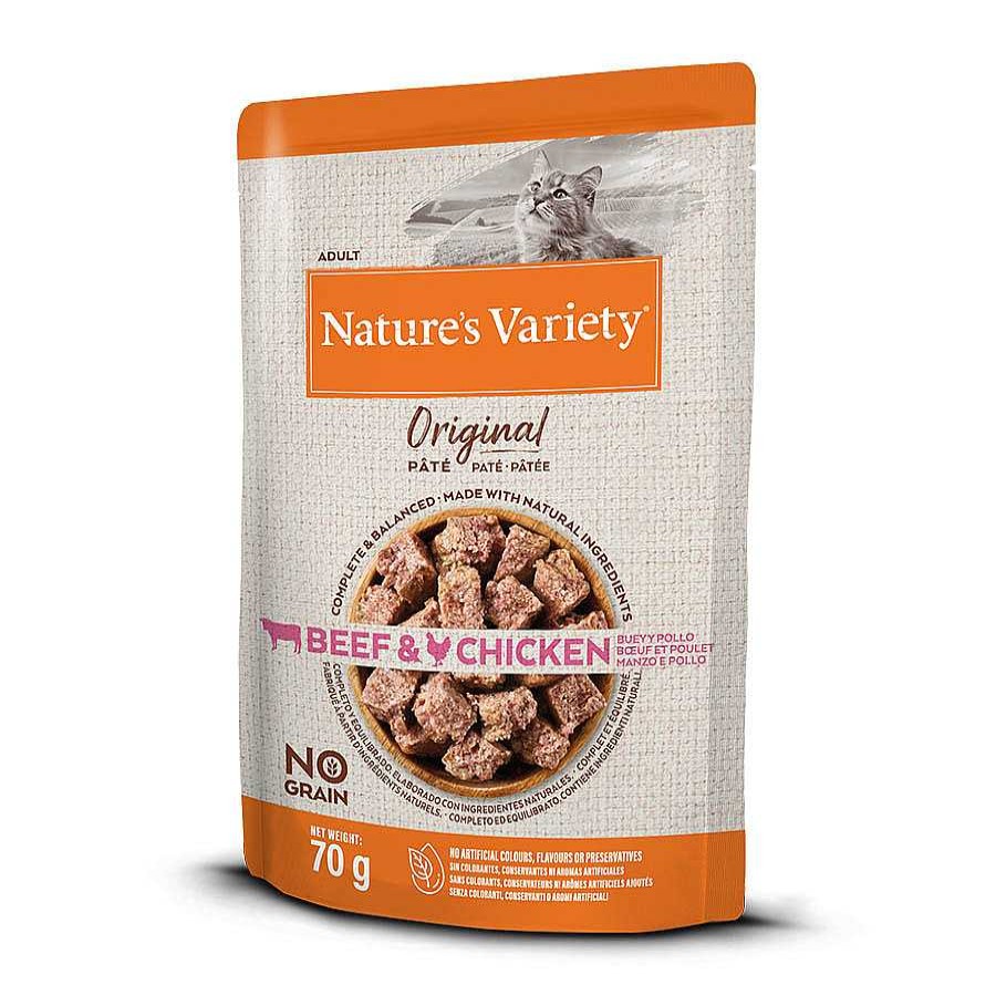 Gatos Nature's Variety Comida H Meda | Nature'S Variety Original Adult Buey Y Pollo Sobre Para Gatos