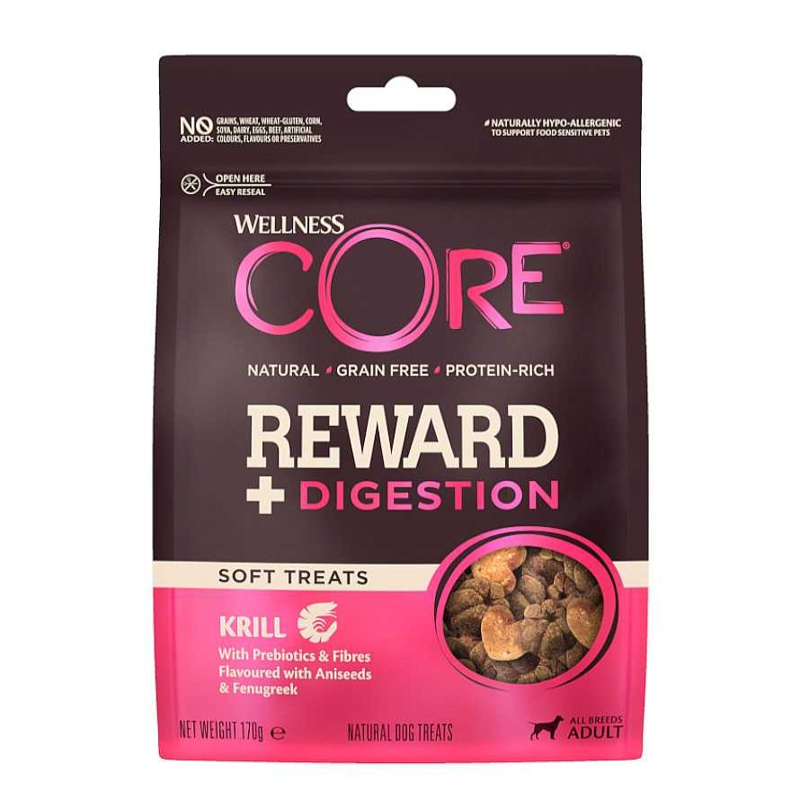 Perros Wellness Core Snacks Y Chuches | Wellness Core Bocaditos Reward + Digestion Krill Para Perros