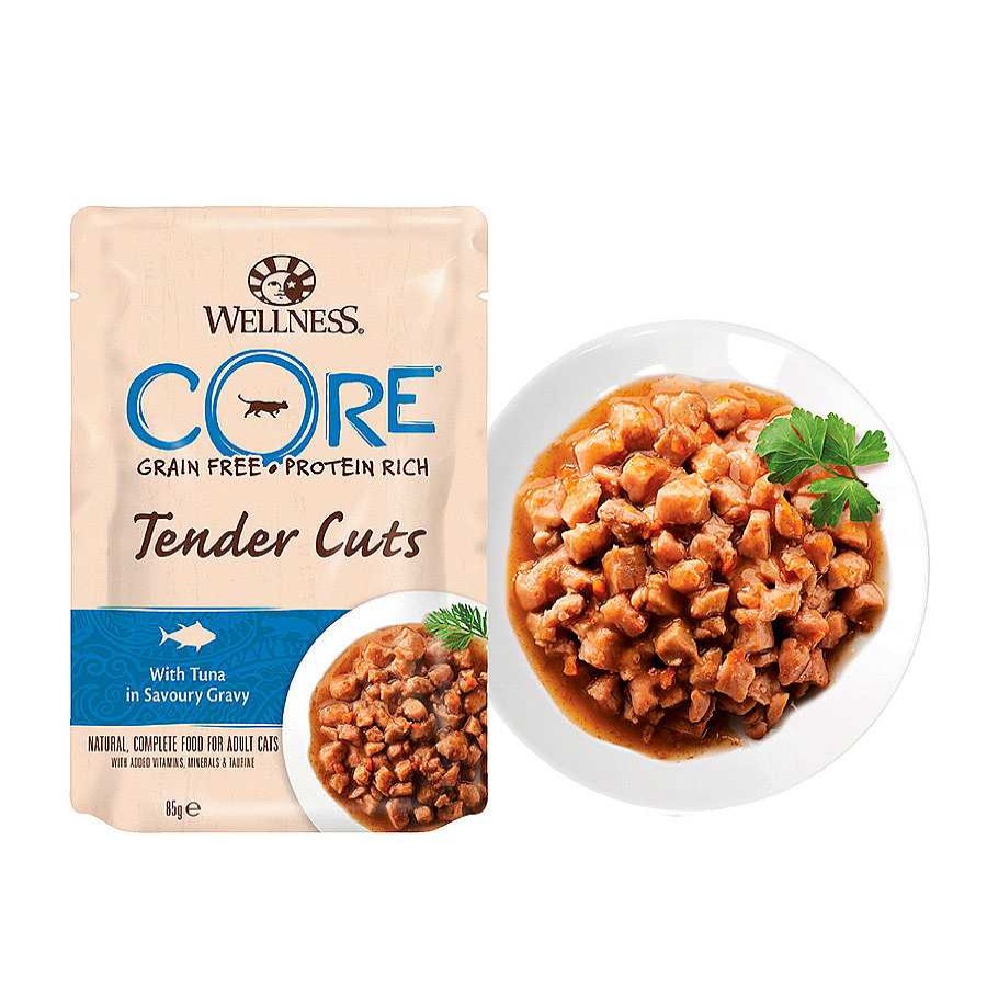 Gatos Wellness Core Comida H Meda | Wellness Core Tender Cuts At N Sobre En Salsa Para Gatos