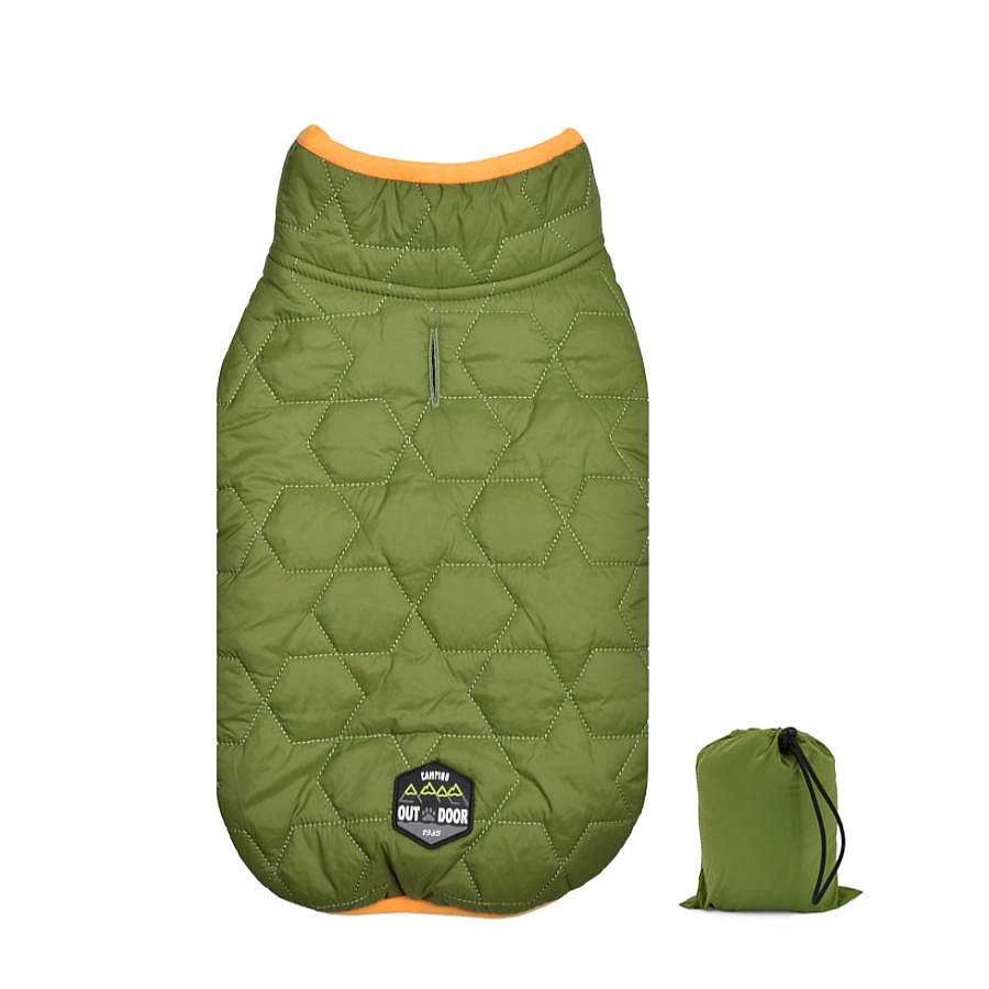 Perros Outech Ropa | Outech Padded Star Abrigo Verde Para Perros