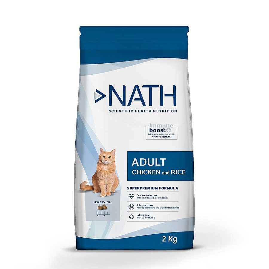 Gatos Nath Pienso Seco | Nath Adult Pollo Y Arroz Pienso Para Gatos