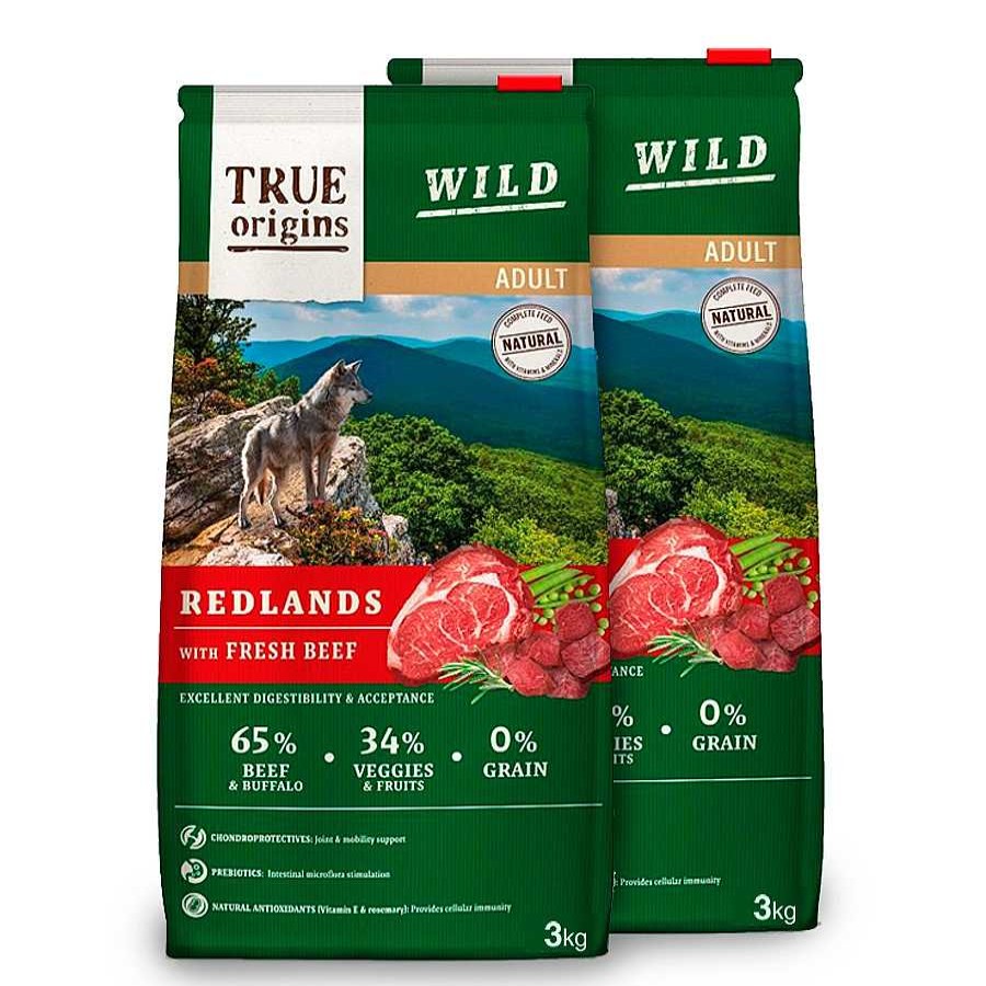 Perros True Origins Pienso Seco | True Origins Wild Adult Redlands Ternera Pienso Para Perros