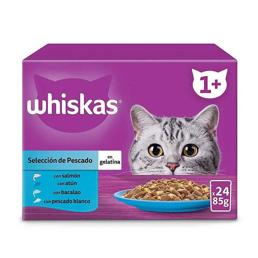 Gatos Whiskas Comida H Meda | Whiskas Selecci N Pescados Gelatina En Bolsita Para Gatos Adultos - Multipack