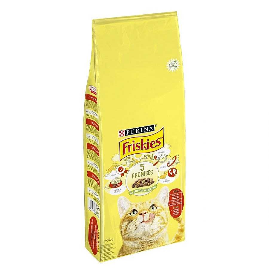 Gatos Friskies Pienso Seco | Friskies Adult Buey Con Pollo Y Verduras Pienso Para Gatos