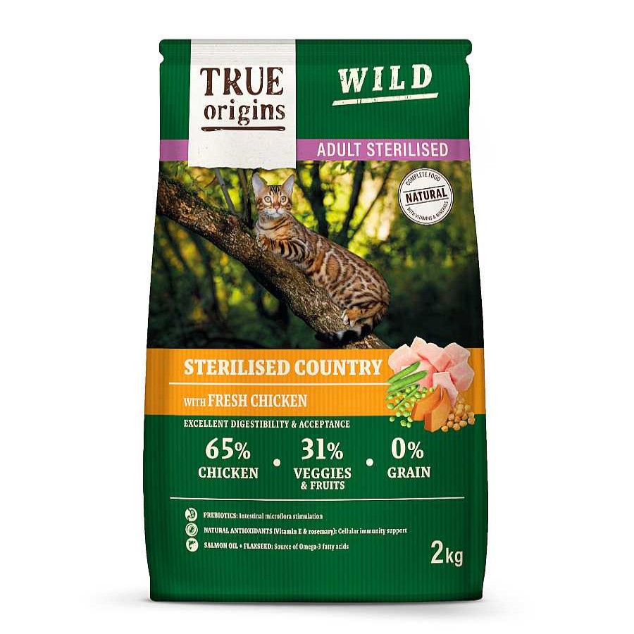 Gatos True Origins Pienso Seco | True Origins Wild Adult Sterilised Pollo Pienso Para Gatos