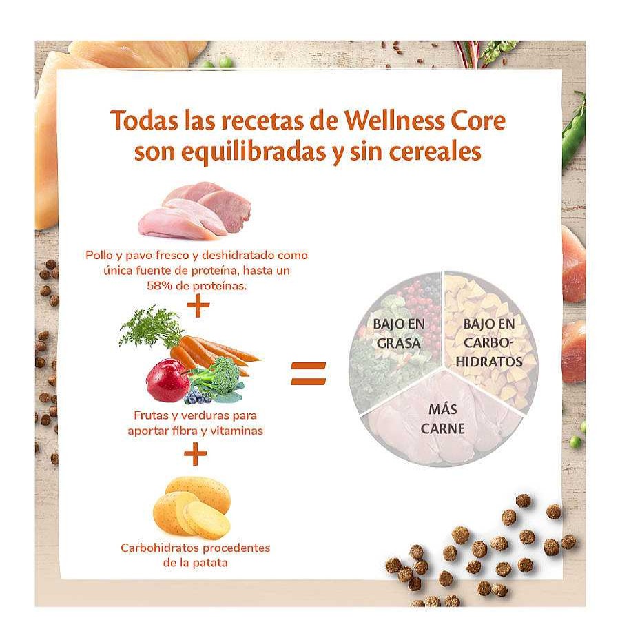 Gatos Wellness Core Pienso Seco | Wellness Core Adult Sterilised Pollo Y Pavo Pienso Para Gatos