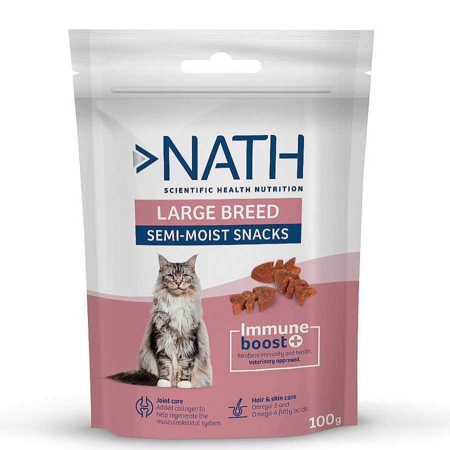 Gatos Nath Snacks | Nath Bocaditos Semih Medos Para Gatos De Razas Grandes