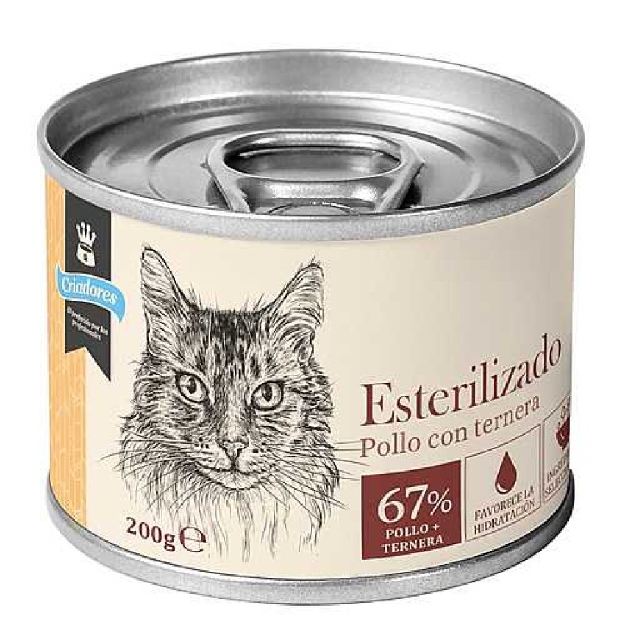 Gatos Criadores Comida H Meda | Criadores Esterilizado Pollo Y Ternera Lata Para Gatos