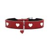 Perros Hunter Arneses, Collares Y Correas | Hunter Love Collar De Cuero Rojo Para Perros