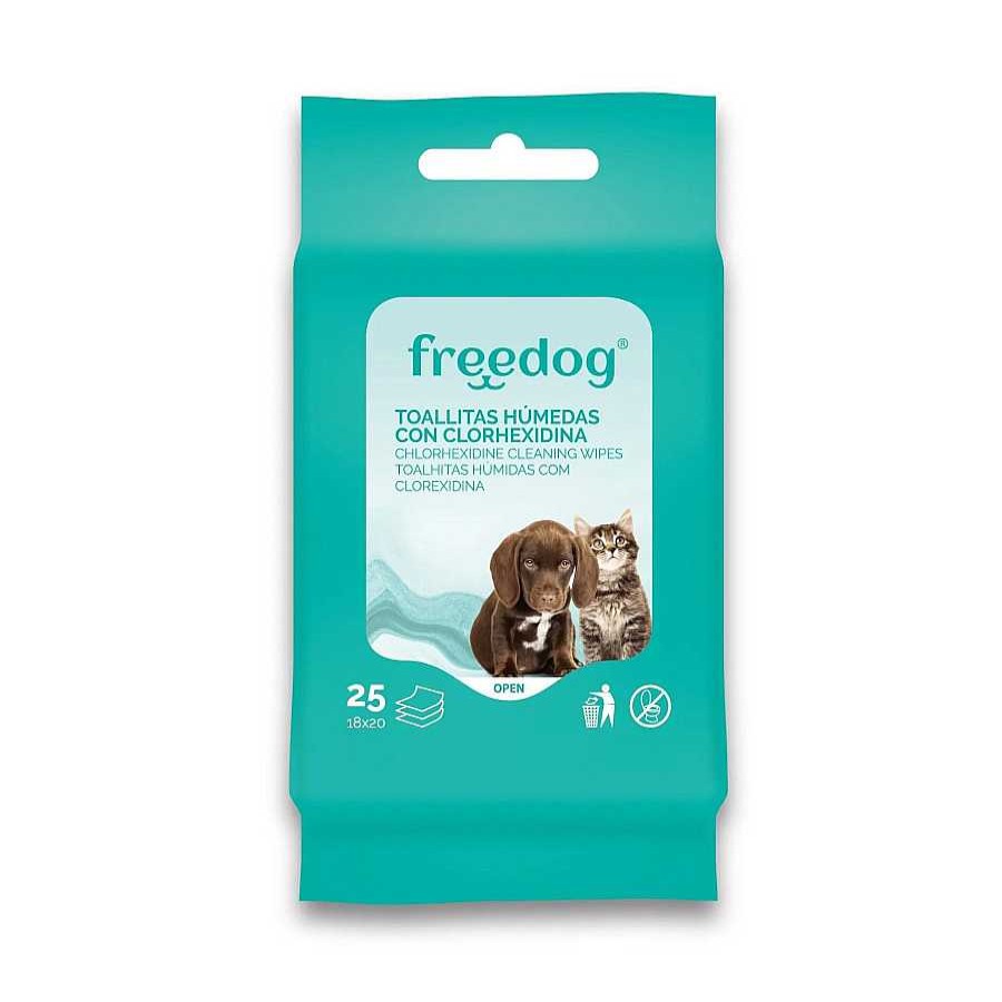 Perros Freedog Cuidado Del Pelo | Freedog Toallitas H Medas Con Clorhexidina Para Perros Y Gatos