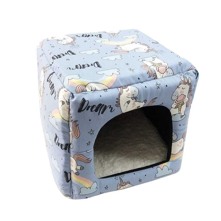 Gatos Small Life Camas | Small Life Cubo Con Estampado De Unicornio Para Mascotas