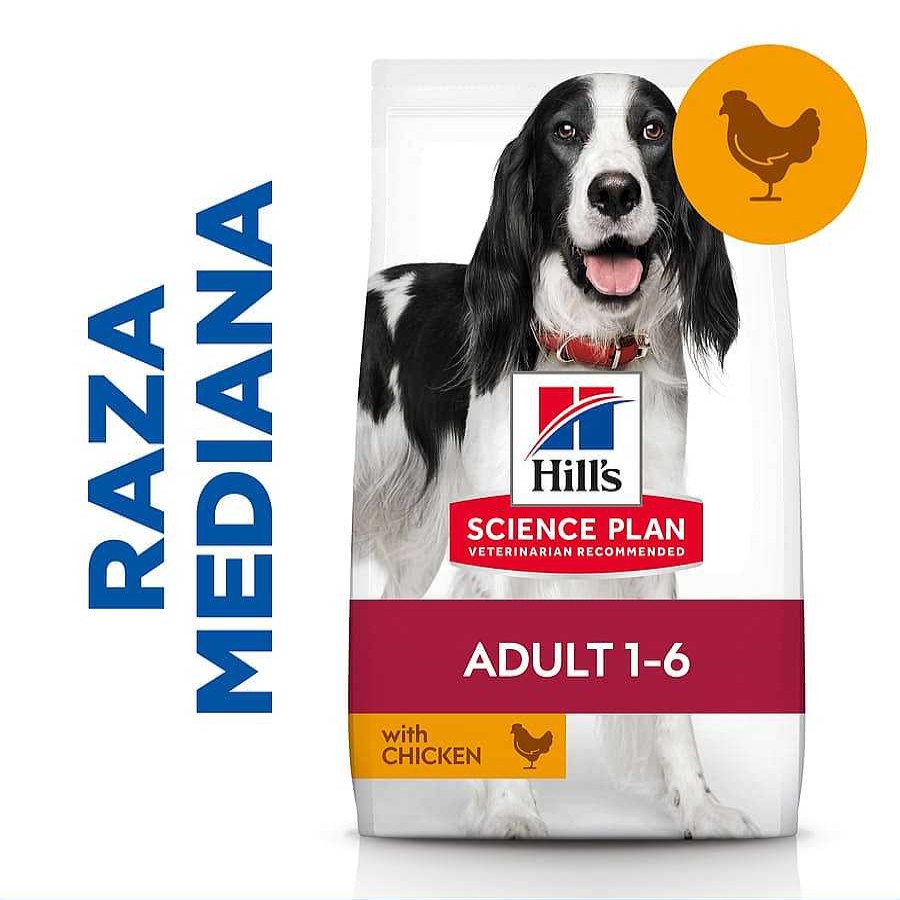 Perros Hill's Pienso Seco | Hill'S Science Plan Adult Medium Pollo Pienso Para Perros