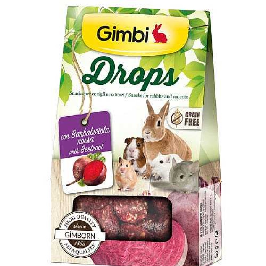 Conejos Y Roedores Gimbi Snacks | Gimbi Drops Chuches Remolacha Para Roedores