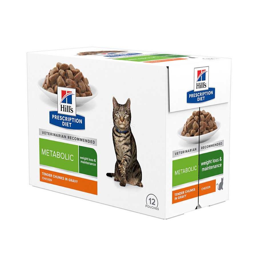 Gatos Hill's Comida H Meda | Hill'S Prescription Diet Metabolic Feline Pouches Para Gato - Multipack