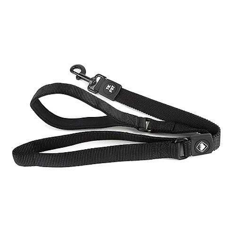 Perros TK-Pet Arneses, Collares Y Correas | Tk-Pet Shock Control Correa De Nylon Negra Para Perros