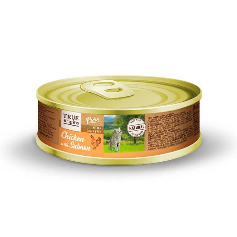 Gatos True Origins Comida H Meda | True Origins Pure Kitten Pollo Con Salm N Lata Con Pat