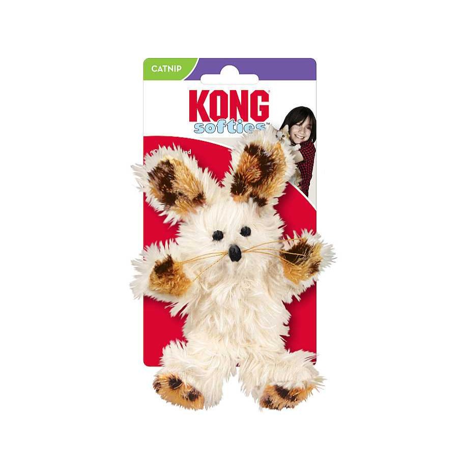 Gatos Kong Juguetes | Kong Softies Fuzzy Conejo Peluche Para Gatos