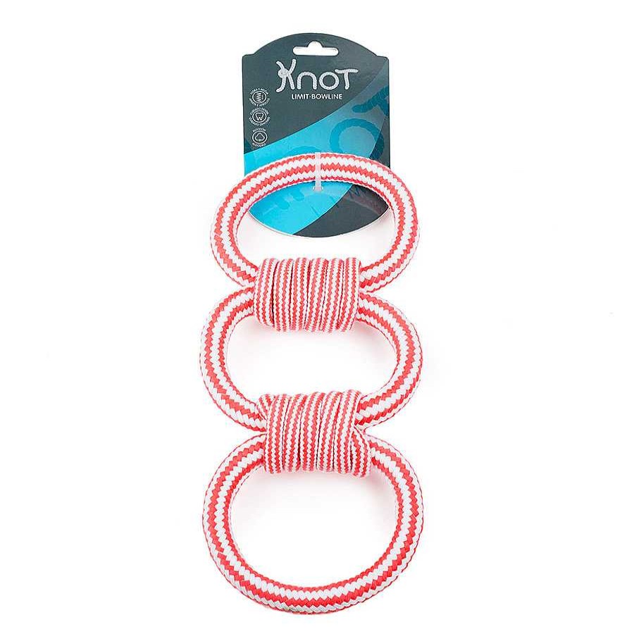 Perros Knot Limit Juguetes | Knot Limit Bowline 3 Rings Mordedor De Cuerda Para Perros